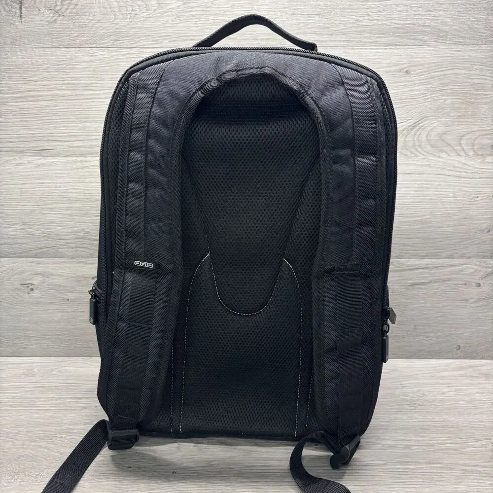 OGIO Black Branded Laptop Backpack Black Grey Padded School Travel Commuter Bag